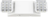 LED Emergency Light-Two Adjustable Heads-Battery Backup-White Housing Super LED Plus